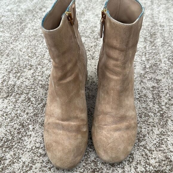 Tory Burch Tan Suede Ankle Boots 8.5 - Picture 7 of 12